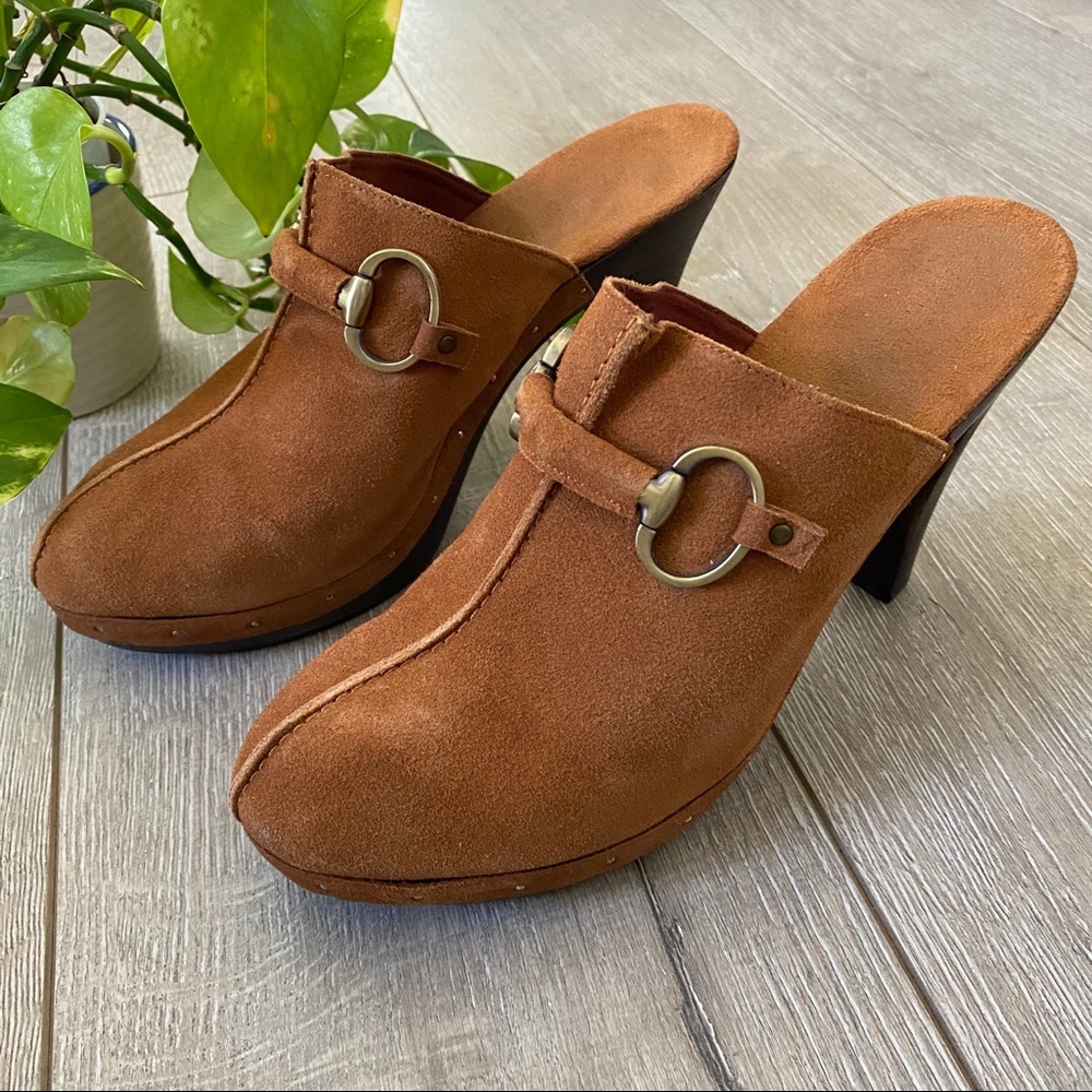 Colin Stuart Heels Mules Size 7 1/2 Brown